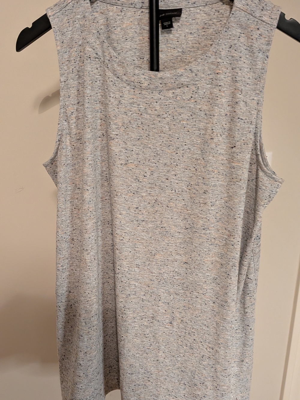 Women's Sleeveless Knit Tank Top - Light Heather Gray